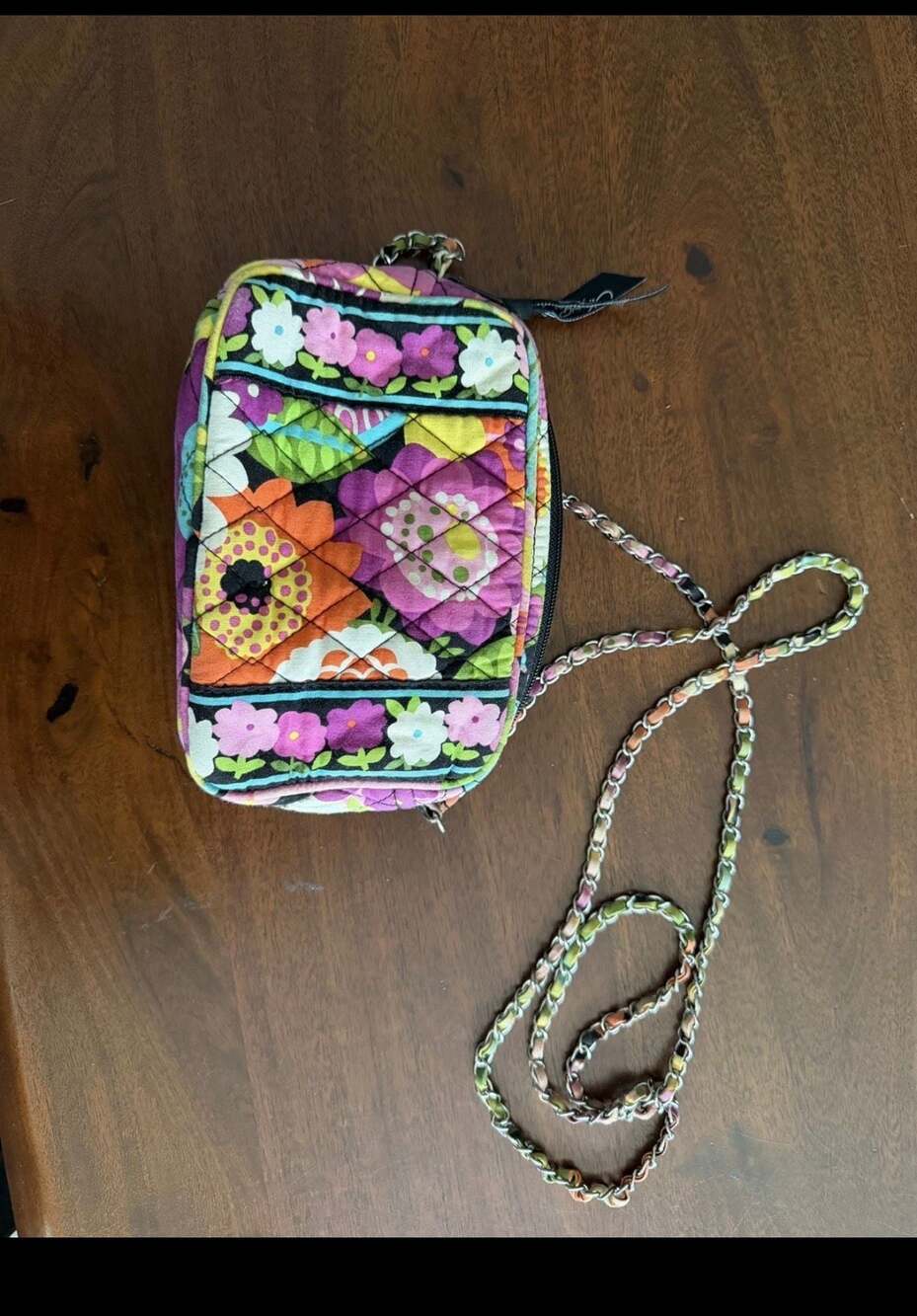Vera Bradley Va Va Bloom Quilted Chain Crossbody Bag
